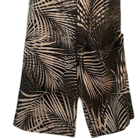 Haver & Blair Tropical Wide-Leg Pants M | Black White Linen Blend Resortwear - Picture 5 of 16